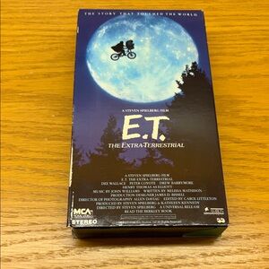 E.T. The Extra-Terrestrial VHS Movie (Blue Cover)